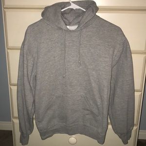 Grey hooded sweatshirt